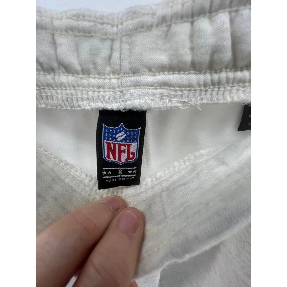 Kids NFL Football Sweatpants Gray Size 8 Elastic Waist Joggers Casual‎
